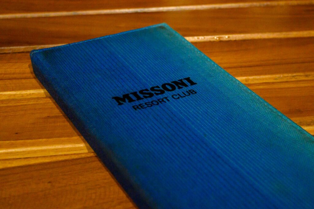 MISSONI RESORT CLUBのメニュー